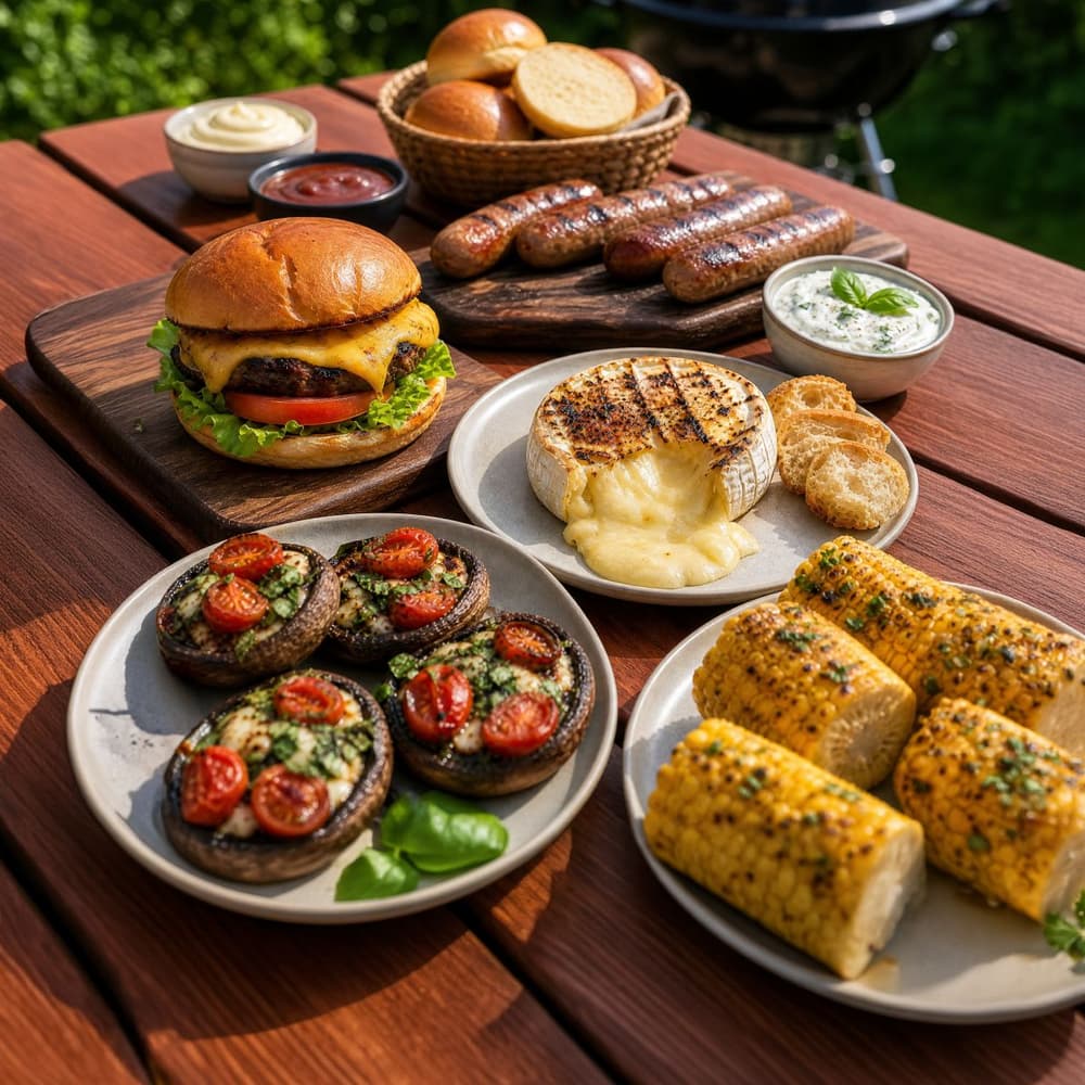 Ein saftiger pflanzlicher Sommer auf dem Grill