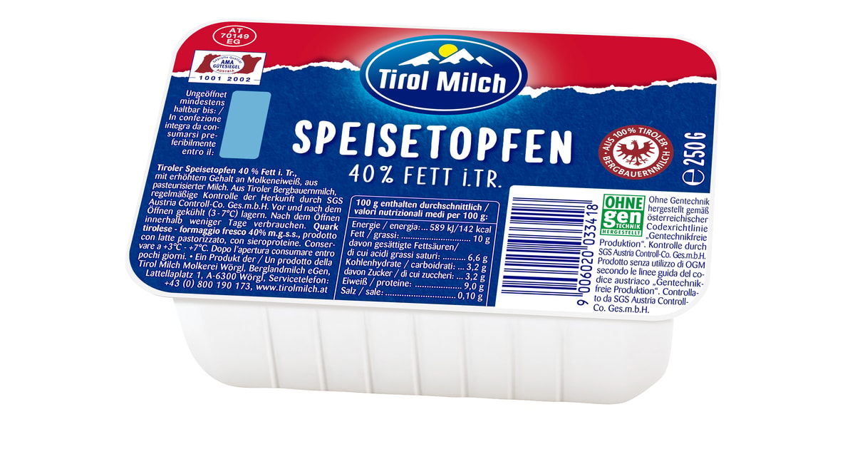 Tirol Milch Speisetopfen 40%