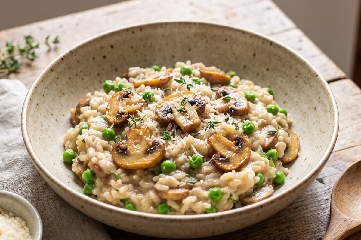 Veganes Pilz Risotto