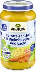 Alnatura BIO Carrots, fennel with spelt spaghetti and salmon