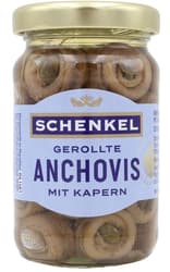 Thigh anchovies with capers