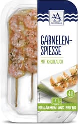 Prawn skewers with garlic