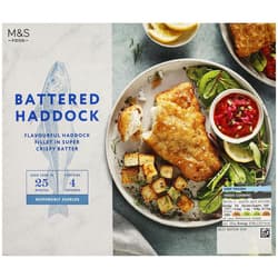 Marks & Spencer 4 Battered Haddock Fillets
