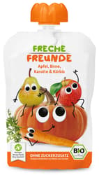 Freche Freunde BIO Quetschie Apfel, Birne, Karotte & Kürbis