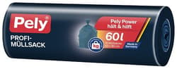 Pely® KLIMA-NEUTRAL professional bin liner with drawstring, 60 litres, 15 pieces
