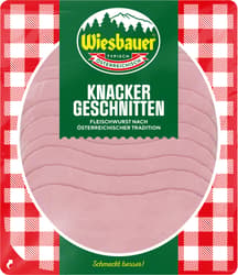 Wiesbauer Knacker geschnitten
