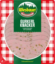 Wiesbauer Gurkerl Knacker geschnitten