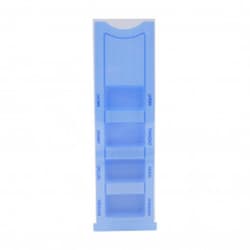 Medikamentendispenser 1Tag Blau 4 Fächer