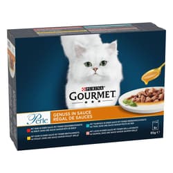 GOURMET Pearl Delight in Sauce with Chicken, Beef, Tuna and Salmon (8x85g)