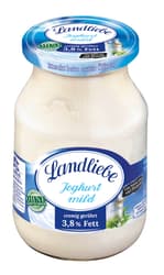 Landliebe yoghurt mild 3,8% fat in reusable jar