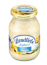 Landliebe fruit yoghurt vanilla in returnable jar