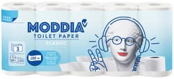 Moddia Toilet Paper 10 rolls 200 sheets 3ply HYBRID