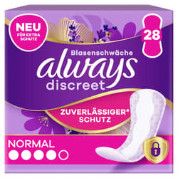 Always Discreet Bladder Weakness Pantyliner Normal