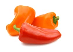 colourful snack peppers