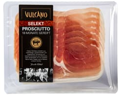 Vulcano Prosciutto 18 Monate gereift und geschnitten