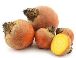 Yellow beets in a cup