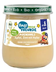 Freche Freunde BIO Gläschen Abendbrei Apfel, Zimt mit Hafer, ab dem 8. Monat