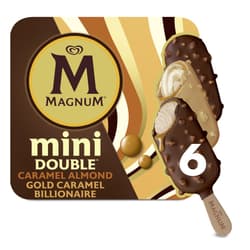 Magnum Mini Multipack 6 x Double Caramel Almond & Gold Caramel Billionaire