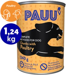 Pauu Hundefutter mit Geflügel in Sauce
