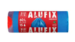ALUFIX Garbage bags Drawstring LDPE 64x70cm blue 60L/15pcs