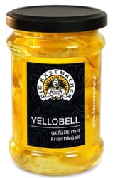 Die Käsemacher Yellobell gefüllt mit Frischkäse