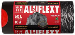 Alufix ALUFLEXY Zugband-Beutel Extra-stark, 60L, 10 Stk.