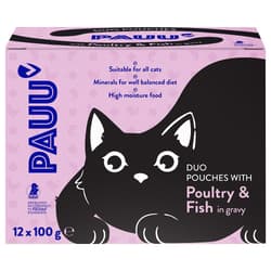 Pauu Pouches mit Geflügel und Fisch in Soße für Katzen