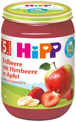 HiPP BIO Erdbeere mit Himbeere in Apfel, ab dem 5. Monat