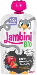 Lambini BIO demeter Quetschie Apfel, Blaubeere, Erdbeere, ab dem 12. Monat