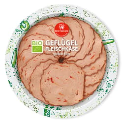 Wiltmann BIO Geflügel Fleischkäse mit Paprika geschnitten