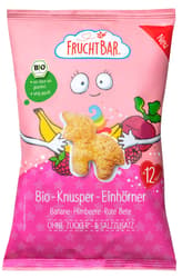 FruchtBar organic crunchy unicorns banana, raspberry, beetroot