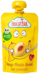 FruchtBar BIO-Fruchtpüree Mango, Pfirsich, Banane