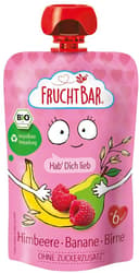 FruchtBar BIO-Fruchtpüree 'Hab' dich lieb' Himbeere, Banane, Birne