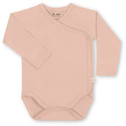 Herr und Frau Klein long-sleeved wrap-around body Milla in organic jersey powder pink 0-3M