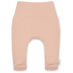 Herr und Frau Klein trousers with feet Gilbert in organic jersey powder pink 3-6M