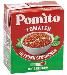 Pomito tomato pulp fine pieces with basil