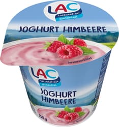 LAC lactose-free fruit yoghurt raspberry