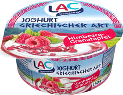 LAC laktosefreies Joghurt Griechische Art Himbeere-Granatapfel