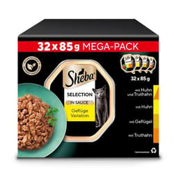 Sheba Bowl 32 Pack Megapack Selection in Sauce Poultry