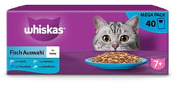 Whiskas Fresh Pouches 40 Pack Fish Selection in Jelly 7+