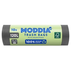 Moddia Müllbeutel schwarz mit Zugband, 120 Liter