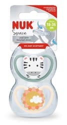 NUK Space Silikon-Schnuller, 18-36 Monate, grün & beige  