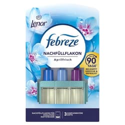Febreze 3VOLUTION Lufterfrischer Duftstecker Nachfüllflakon Lenor Aprilfrisch