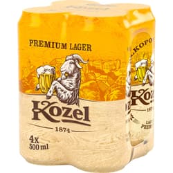 Kozel Hell Premium Lager Can 4x500ml (Disposable Deposit)