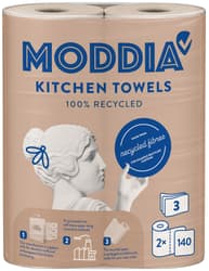 Moddia Recycling Küchenrolle 2 Rollen 3-lagig