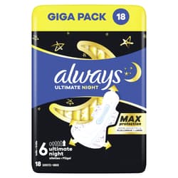 always Ultimate Night - Max Protection with wings Gigapack 18