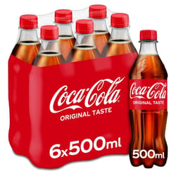 Coca-Cola Regular 6x0,5l PET (EinwegPFAND)