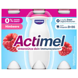Danone Actimel 0% added sugar raspberry 6x100g