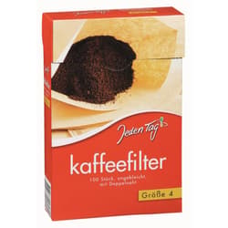 Jeden Tag Kaffeefilter 100er, Größe 4