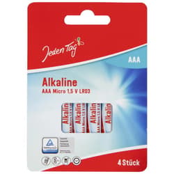 Jeden Tag Batterien Alkaline AAA Micro